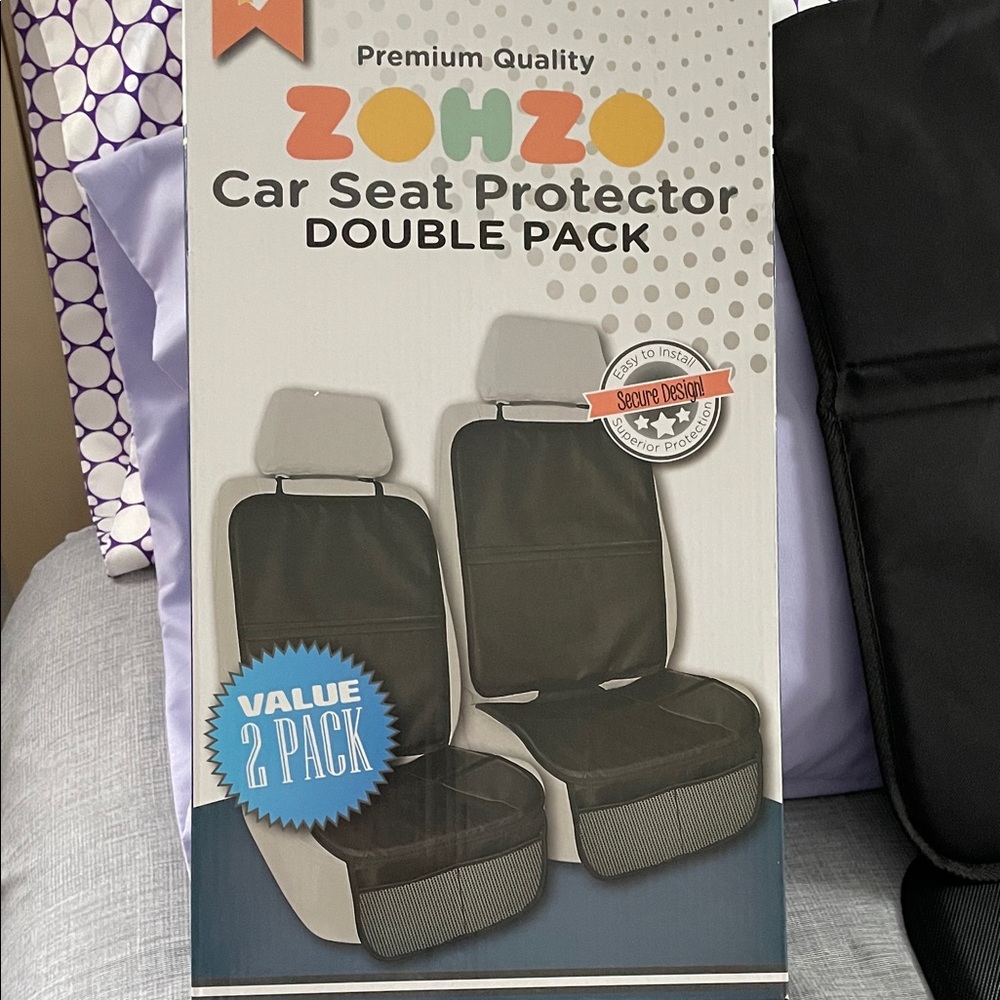 Zoho Car Seat Protector Double Pack - Black